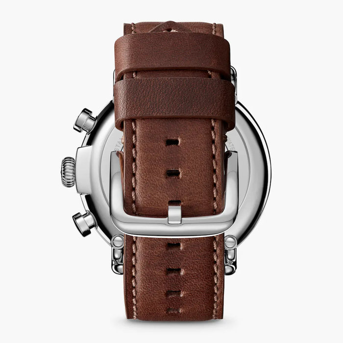 Shinola, The Runwell 47mm Blue Dial Brown Leather