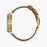 Shinola, Birdy 34mm Moon Phase White Dial Bourbon Leather