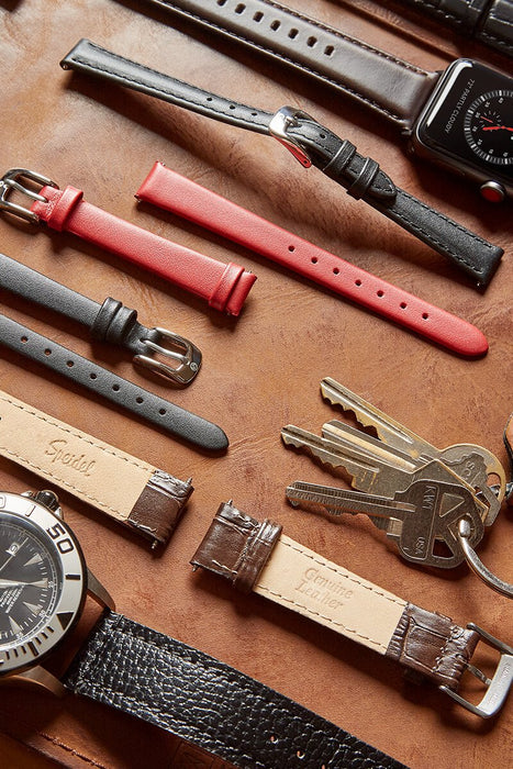 Speidel Brown Leather Double Tour Watchband for Apple Watch - Time After Time Watches