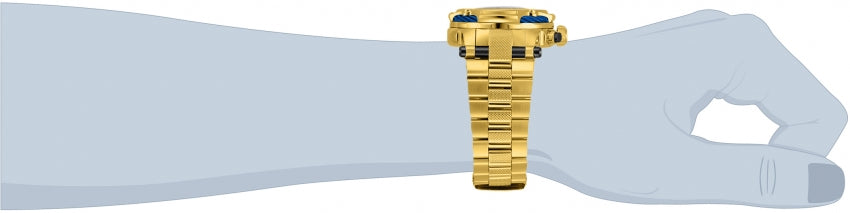 Invicta Men's SHAQ Blue Dial Gold Bracelet - 33660