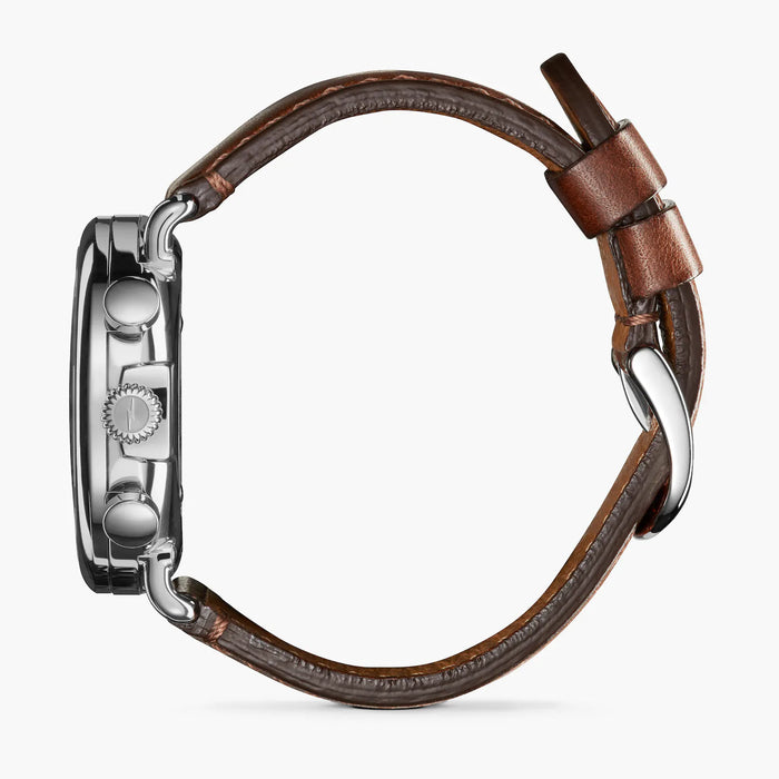 Shinola, The Runwell 41mm Blue Dial Brown Leather